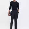 Emma Cropped Cool Wool Trouser : Black