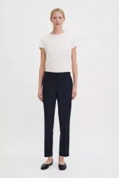 Emma Cropped Cool Wool Trouser : Dark Navy