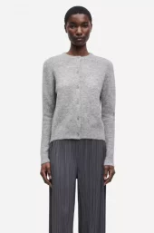 Nor Short Cardigan : Grey Mel.