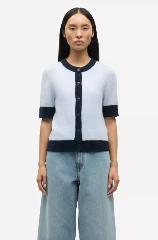 Sanoura SS Cardigan : Gray Dawn