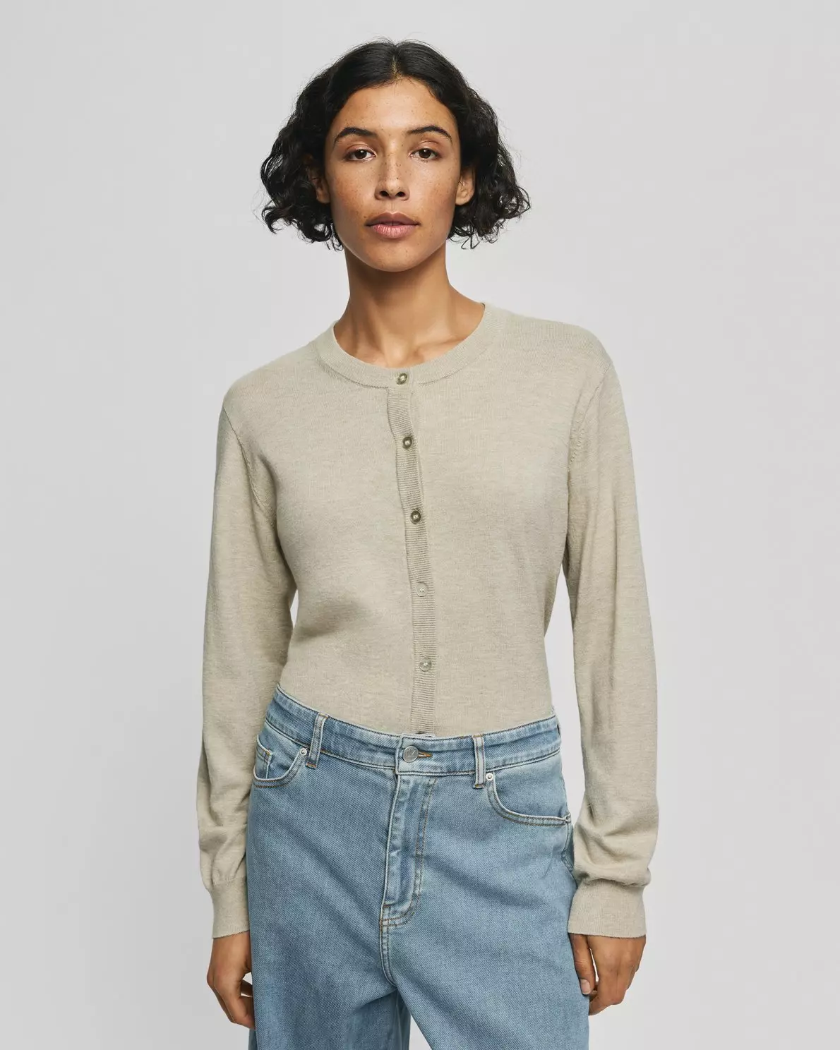 MSCH Sefika Rachelle Cardigan : Oatmeal Melange