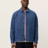 Layton Cotton Overshirt : Dark Denim Blue