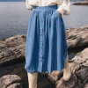 RAUS Pernilla HW Skirt : Mid Blue Wash