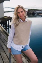 Raus Ina Emma Vest : Oatmeal Melange