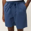 Otto Cotton Shorts : Dark Denim Blue