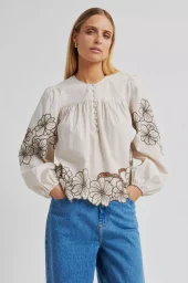 Elinor Blouse : Soft Beige