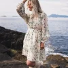 Raus Anna Dress AOP : Green Tint Flwr