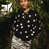 Lovemy Cras Pullover : Black White Dot