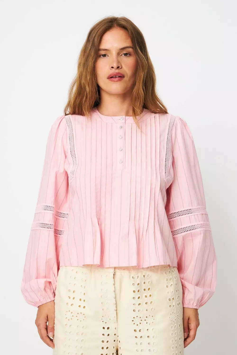 Tulla Cras Shirt : Pink Stripe