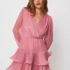 Angela Cras Dress : Pink Shimmer