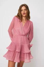 Angela Cras Dress : Pink Shimmer