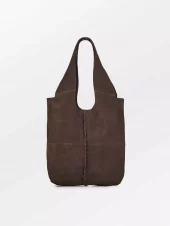 Suede Demi Bag : Hot Fudge Brown