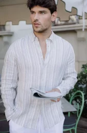 Thierry LS Shirt : Grey Multi