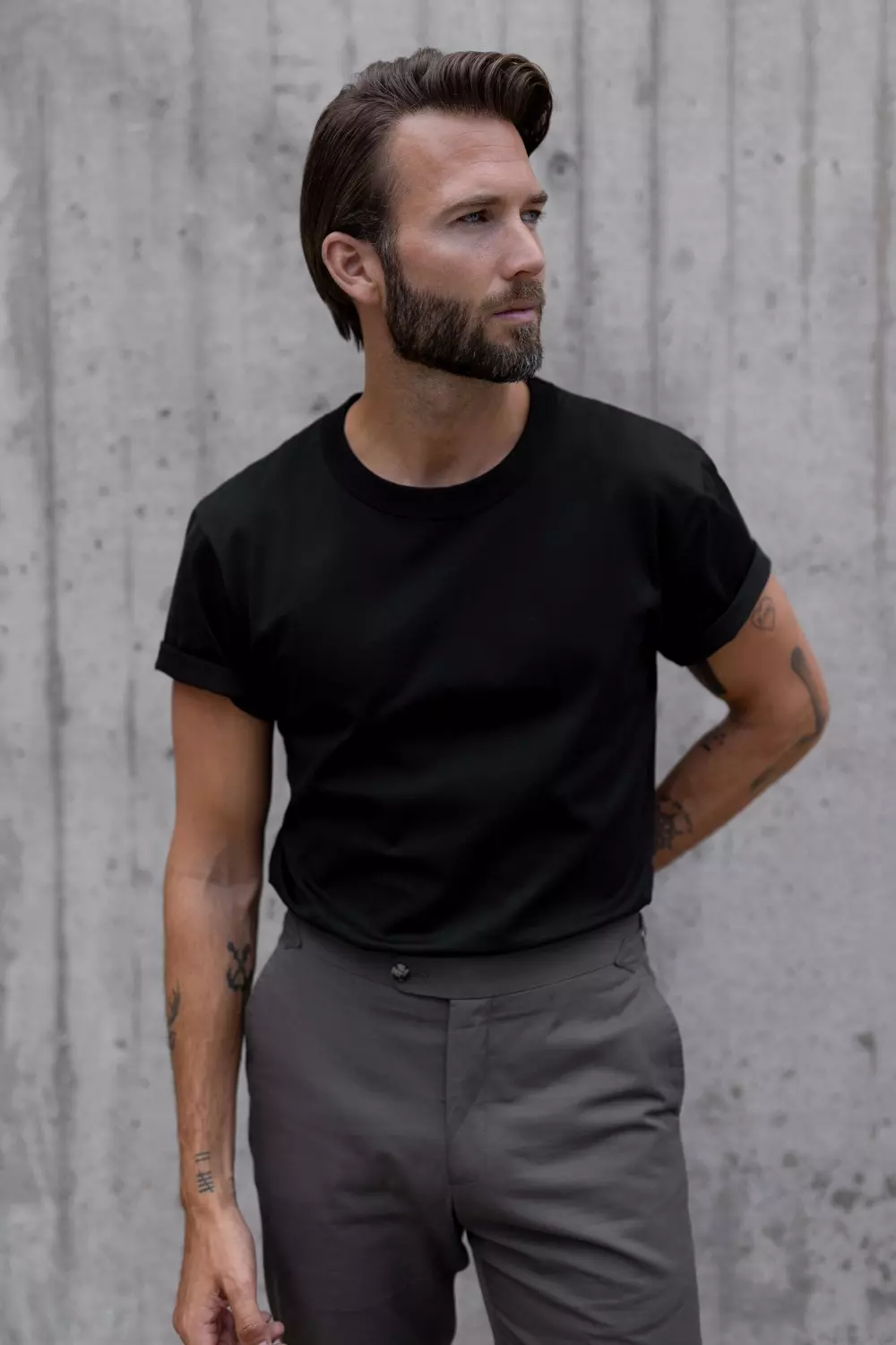 Crew Neck Pima : Black