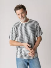 Mmg Dani Stripe O-SS Tee : Navy