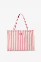 Ivy Tote Bag : Light Pink Stripe