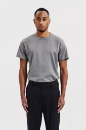 Crew Neck Pima : Fog Grey