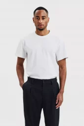 Crew Neck Pima : White