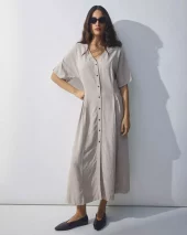 Msch Viana Ginia 2/4 Dress : Sand Melange