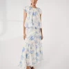 Msch Evangelia HW Skirt AOP : M Blue Flower