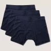 3PK Boxer Briefs Bamboo/Cotton : Navy