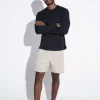 Bamboo/Cotton Crew Long Sleeve : Black