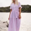 Raus Ida Maja 2/4 Shirt Dress : B Wht/S Lilac