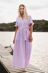 Raus Ida Maja 2/4 Shirt Dress : B Wht/S Lilac