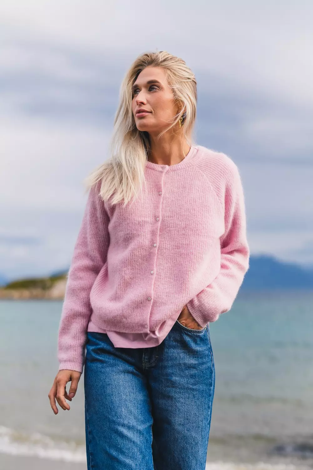 Raus Amalie Cardigan : Sweet Lilac