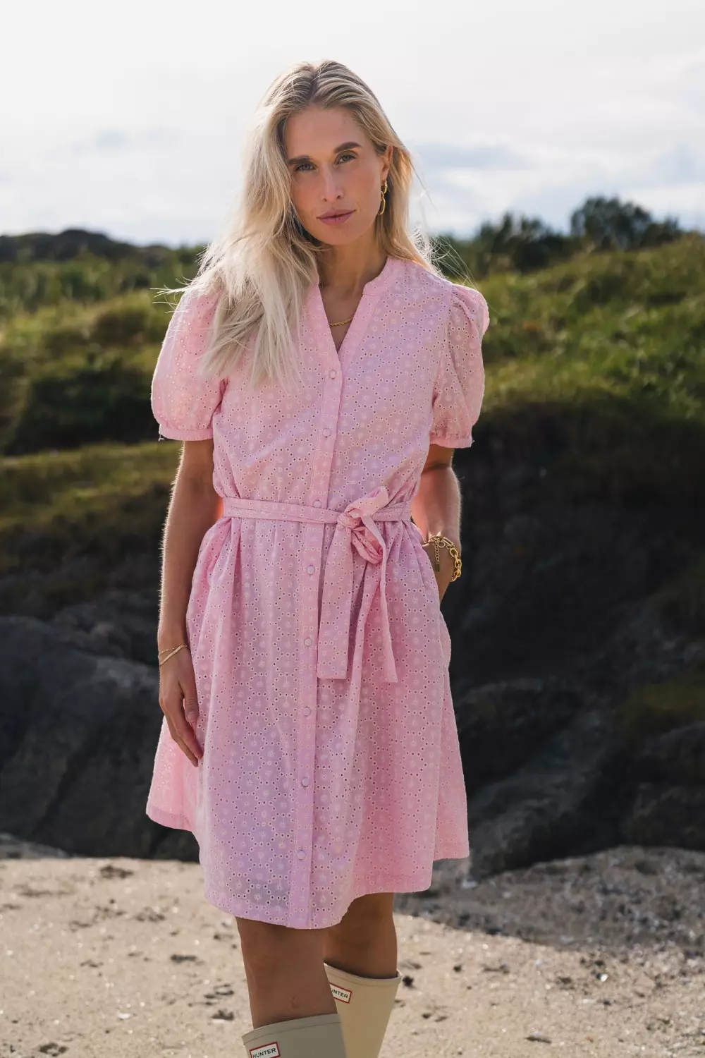 Raus Eivor 2/4 Shirt Dress : S Lilac/Aftglow