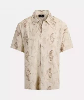 Ricci SS Shirt : Light Sand AOP