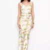 Anna Dress : Yellow Mimosa Print