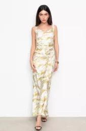 Anna Dress : Yellow Mimosa Print