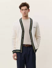 Lace Knitted Cardigan : Eggnog White