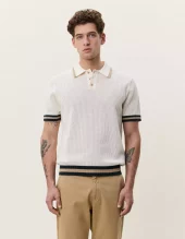 Lace Knitted Polo : Eggnog White
