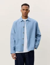 Linen Overshirt : Faded Denim Blue