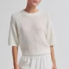 Silia Knit SS O-Neck : Eggnog