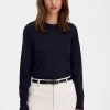 Merino Short Cardigan : Navy