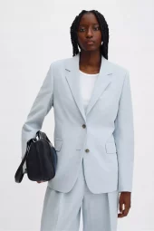 Delilah Linen Blazer : Frost Blue