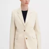 Delilah Linen Blazer : Cream White