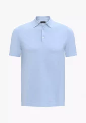 Jacob Knitted Polo : Light Blue