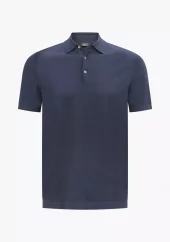 Jacob Knitted Polo : Navy