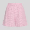 Msch Felicity HW Shorts Stp : Jazzy/B White