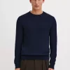 Cotton Merino Sweater : Navy