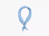Nohr Axel Silk Cotton Scarf : Light Blue