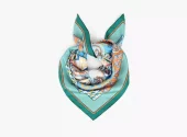 Nohr Martha Silkscarf : Green/Orange