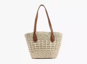 Nohr Straw Bag Medium : Beige