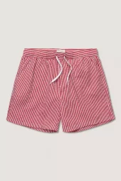 Seersucker Swimshorts : Red/White