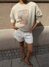 Moira Sweatshirt : Greige