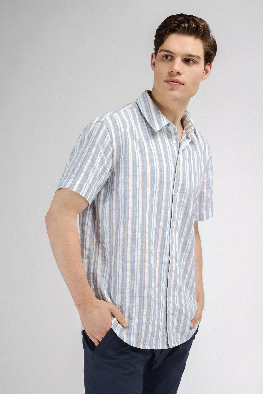 Niles SS Shirt : Lt. Blue Multi